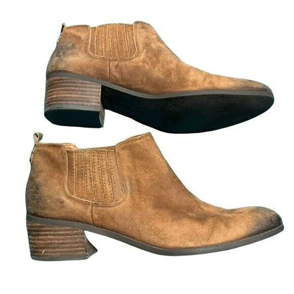 Tommy Hilfiger ankle booties Brown booties Western sz 9 vintage suede boots
